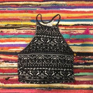 Tribal print crop top